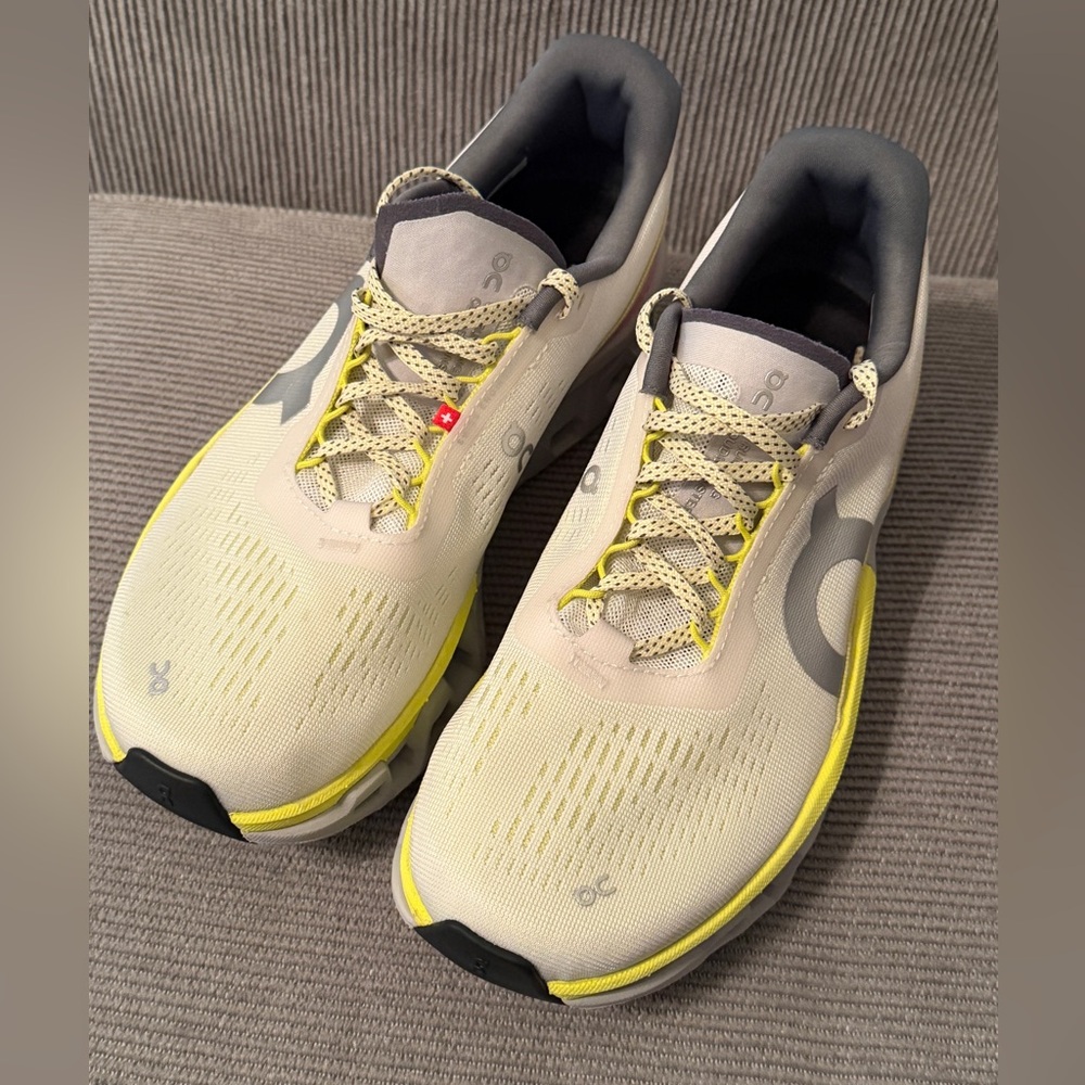 On Ivory Lime Women Cloudmonster 2 running sneakers 9 - Picture 4 of 8
